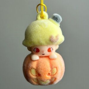 Halloween Pumpkin Plush Keychain